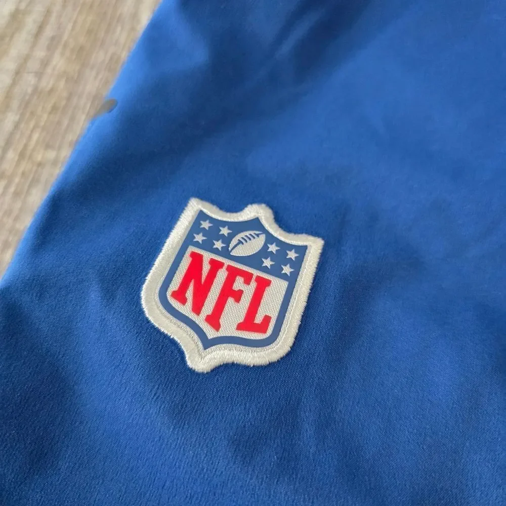 Nike NFL Made In USA On Field Track Tech Pants Blue Black Ankle Buttons Men's XL